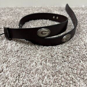 Zep-Pro UGA Concho Leather Belt (Dark Brown)